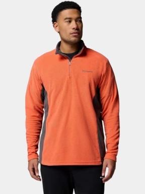 pulover polar pt. barbati Columbia Klamath Range II Half Zip portocaliu 1