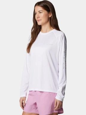 tricou cu maneci lungi, pentru sport pt. femei Columbia Tidal Tee II Long Sleeve Shirt alb 3