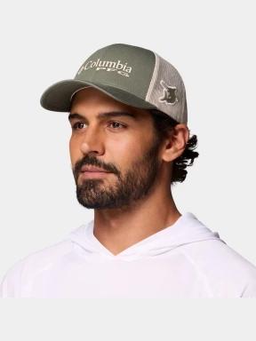 sapca de baseball Columbia PFG Logo Mesh Snap Back oliv 1