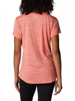 tricou pentru sport, cu maneci scurte pt. femei Columbia W Trinity Trail II Graphic rosu 3