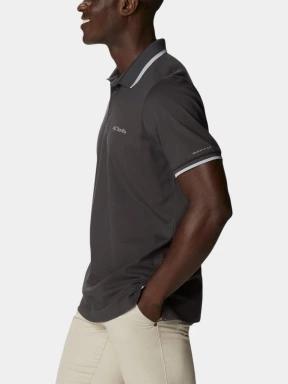 tricou cu guler pt. barbati Columbia Cove Dome Butte Solid Pique Polo gri 3