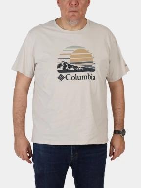 tricou cu maneci scurte pt. barbati Columbia Path Lake Graphic Tee II nisip 1