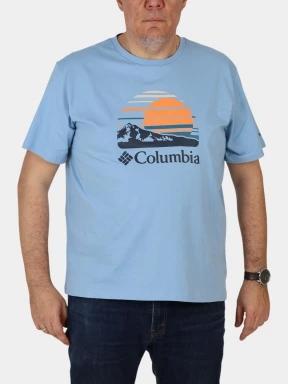 tricou cu maneci scurte pt. barbati Columbia Path Lake Graphic Tee II albastru 1
