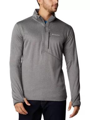 pulover polar pt. barbati Columbia Park View Fleece Half Zip gri 1