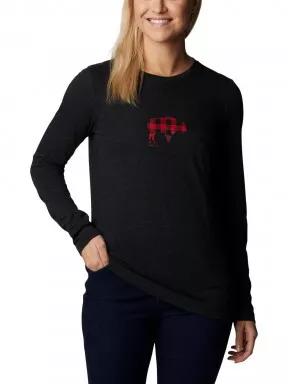 tricou cu maneci lungi pt. femei Columbia Hidden Haven LS Tee gri 1