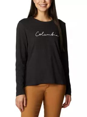 tricou cu maneci lungi pt. femei Columbia Columbia Trek Relaxed LS Tee negru 1
