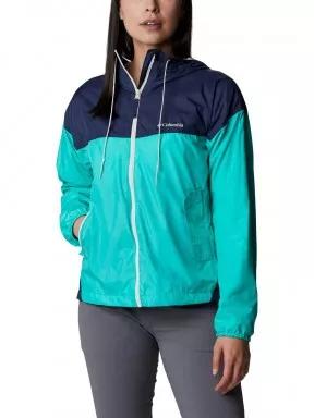 geaca de vant pt. femei Columbia Flash Challenger Lined Windbreaker verde 1