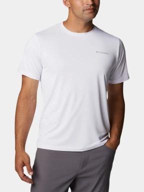 tricou pentru sport, cu maneci scurte pt. barbati Columbia Columbia Hike Crew alb 1