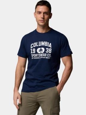 tricou cu maneci scurte pt. barbati Columbia CSC Seasonal Logo Tee albastru 1