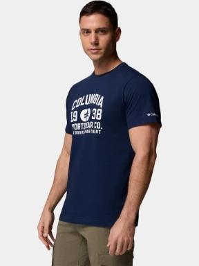 tricou cu maneci scurte pt. barbati Columbia CSC Seasonal Logo Tee albastru 3