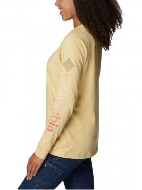 tricou cu maneci lungi pt. femei Columbia North Cascades Long Sleeve Tee galben 3