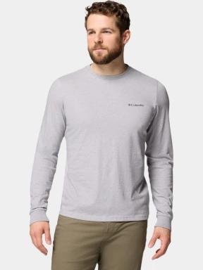 tricou cu maneci lungi pt. barbati Columbia CSC Seasonal Logo Long Sleeve Tee gri 1