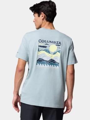 tricou cu maneci scurte pt. barbati Columbia Explorers Canyon Back Short Sleeve Tee albastru 3