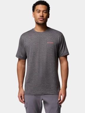 tricou pentru sport, cu maneci scurte pt. barbati Columbia Kwick Hike Back Graphic Short Sleeve Tee negru 1