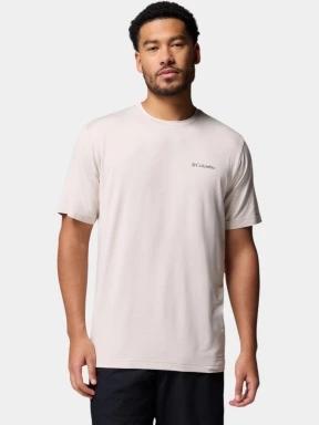 tricou pentru sport, cu maneci scurte pt. barbati Columbia Kwick Hike Back Graphic Short Sleeve Tee nisip 1