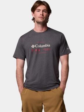 tricou pentru sport, cu maneci scurte pt. barbati Columbia Kwick Hike Graphic Short Sleeve Tee negru 1