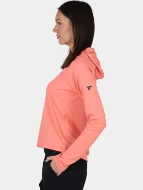 tricou cu maneci lungi, pentru sport pt. femei Columbia Summit Valley Hoodie rosu 3