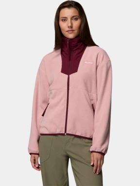 pulover polar pt. femei Columbia Sequoia Grove Full Zip Fleece roz 1