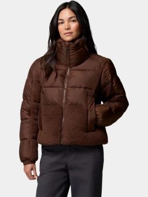 geaca matlasata de tranzitie pt. femei Columbia Leadbetter Point II Sherpa Hybrid maro 1