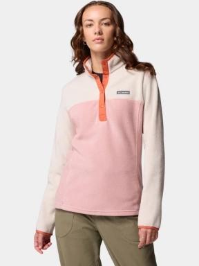 pulover polar pt. femei Columbia Benton Springs 1/2 Snap Pull Over II roz 1