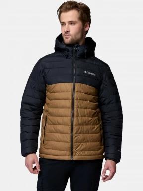 geaca matlasata de tranzitie pt. barbati Columbia Powder Lite II Hooded Jacket oliv 1