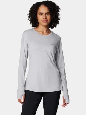 tricou cu maneci lungi, pentru sport pt. femei Columbia Sloan Ridge Long Sleeve Shirt gri 1
