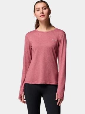 tricou cu maneci lungi, pentru sport pt. femei Columbia Sloan Ridge Long Sleeve Shirt rosu 1