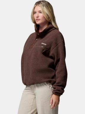 pulover polar pt. femei Columbia Helvetia II Cropped Half Snap Fleece maro 3