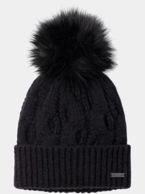 caciula cu mot pt. femei Columbia Boundless Days Cable Knit Pom Beanie negru 1