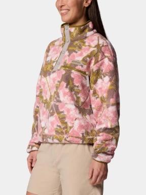 pulover polar pt. femei Columbia Helvetia II Printed Cropped Half Snap roz 3