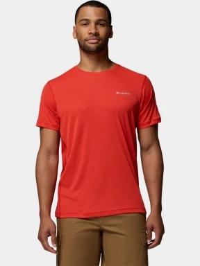 tricou pentru sport, cu maneci scurte pt. barbati Columbia Zero Rules Light Short Sleeve Crew rosu 1