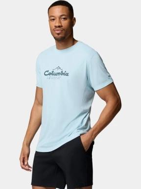 tricou pentru sport, cu maneci scurte pt. barbati Columbia Zero Rules Light Short Sleeve Graphic Crew albastru deschis 3
