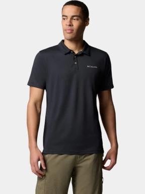 tricou de sport, cu guler pt. barbati Columbia Tech Trail Utility Polo negru 1