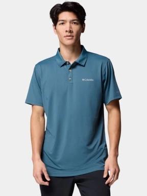 tricou de sport, cu guler pt. barbati Columbia Tech Trail Utility Polo albastru 1