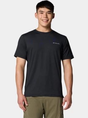 tricou pentru sport, cu maneci scurte pt. barbati Columbia Tech Trail Utility Short Sleeve Crew negru 1