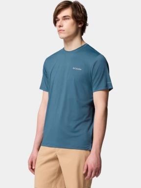 tricou pentru sport, cu maneci scurte pt. barbati Columbia Tech Trail Utility Short Sleeve Crew albastru 3