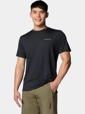 tricou pentru sport, cu maneci scurte pt. barbati Columbia Tech Trail Utility Short Sleeve Crew negru 3