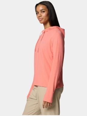 pulover cu gluga pt. femei Columbia Sun Trek Hoodie II rosu 1