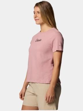 tricou cu maneci scurte pt. femei Columbia Rolling Bend Graphic Short Sleeve Shirt roz 3