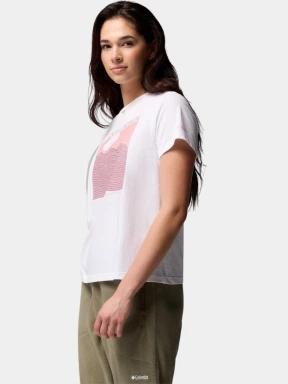 tricou cu maneci scurte pt. femei Columbia Rolling Bend Graphic Short Sleeve Shirt alb 3