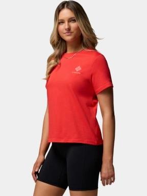 tricou cu maneci scurte pt. femei Columbia Rolling Bend Graphic Short Sleeve Shirt rosu 3