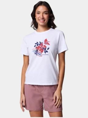 tricou pentru sport, cu maneci scurte pt. femei Columbia Sun Trek Graphic Short Sleeve III alb 1