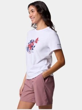 tricou pentru sport, cu maneci scurte pt. femei Columbia Sun Trek Graphic Short Sleeve III alb 3