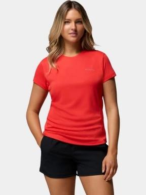 tricou pentru sport, cu maneci scurte pt. femei Columbia Zero Rules Light Short Sleeve Crew rosu 1