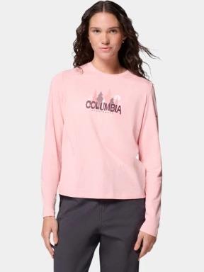 tricou cu maneci lungi pt. femei Columbia Ruby Springs Graphic Long Sleeve Tee roz 1