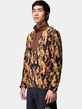 pulover polar pt. barbati Columbia Sequoia Grove Printed Full Zip maro 3