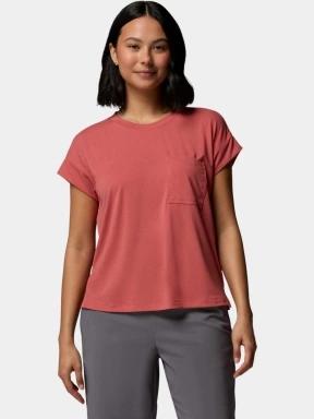 tricou cu maneci scurte pt. femei Columbia Daniela Falls Short Sleeve Shirt rosu 1