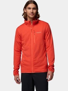 pulover polar pt. barbati Columbia Essential Hike Grid Fleece Full Zip rosu 1