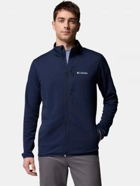 pulover polar pt. barbati Columbia Essential Hike Grid Fleece Full Zip albastru inchis 1