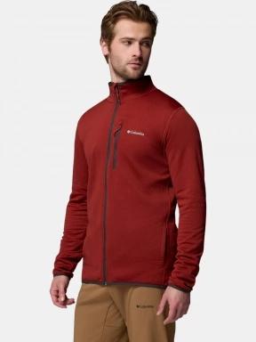 pulover polar pt. barbati Columbia Essential Hike Grid Fleece Full Zip rosu 3